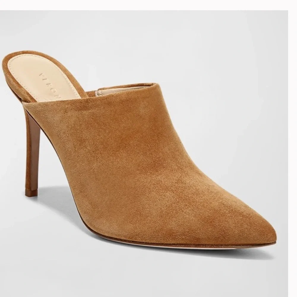 Veronica beard Lisa suede heels mules size 6.5”